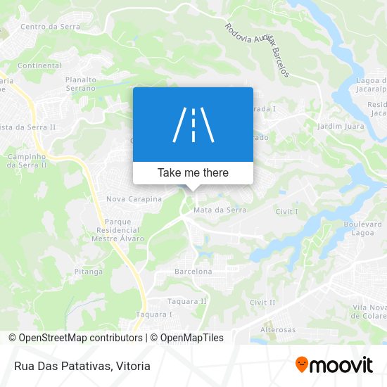 Rua Das Patativas map