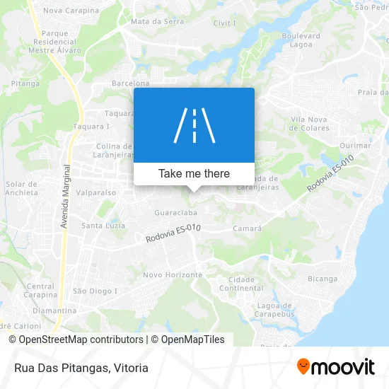 Rua Das Pitangas map