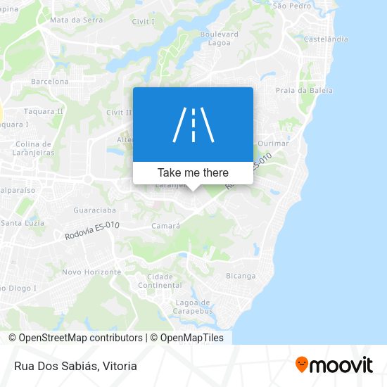 Rua Dos Sabiás map