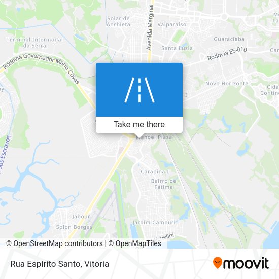Rua Espírito Santo map