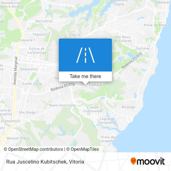 Rua Juscelino Kubitschek map