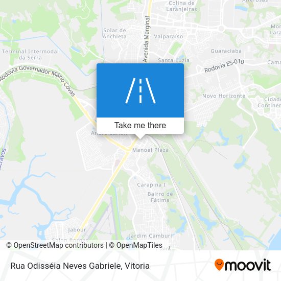 Rua Odisséia Neves Gabriele map