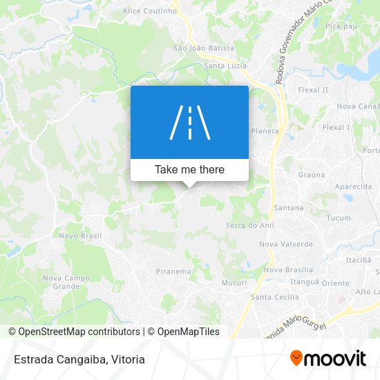 Estrada Cangaiba map