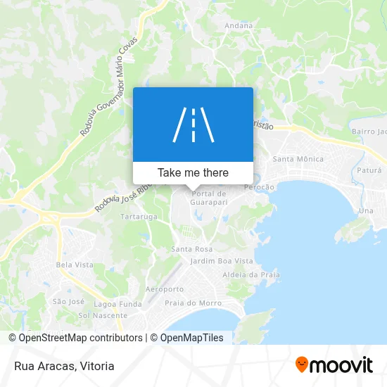 Rua Aracas map