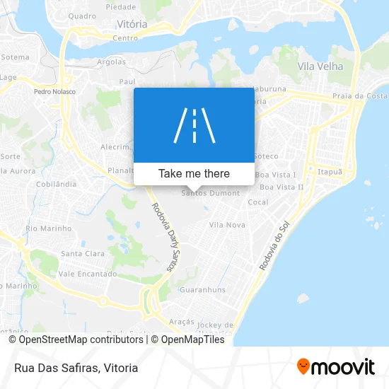 Rua Das Safiras map
