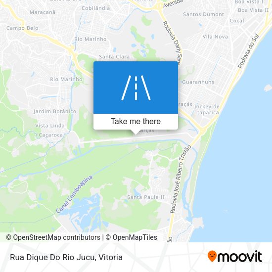 Rua Dique Do Rio Jucu map