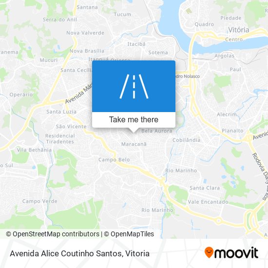 Mapa Avenida Alice Coutinho Santos