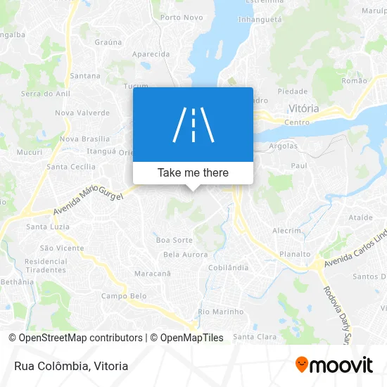 Rua Colômbia map