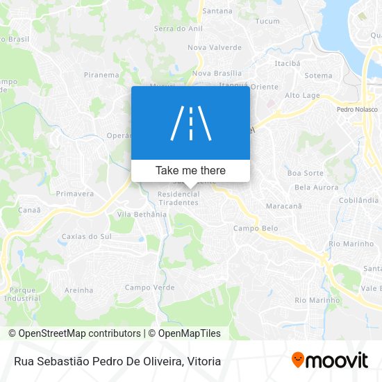 Rua Sebastião Pedro De Oliveira map