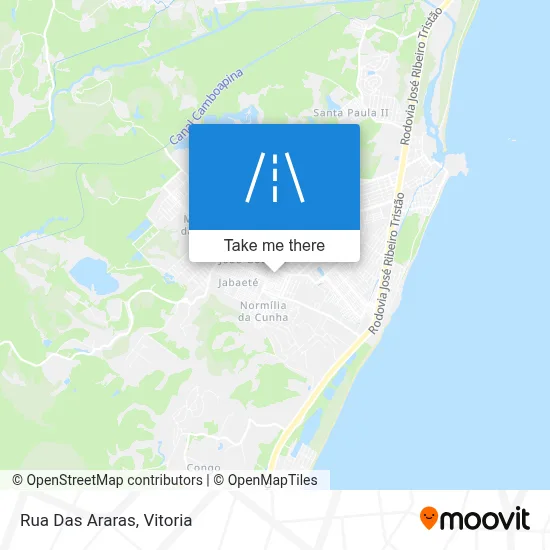 Rua Das Araras map