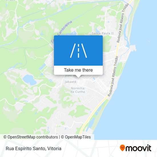 Rua Espírito Santo map