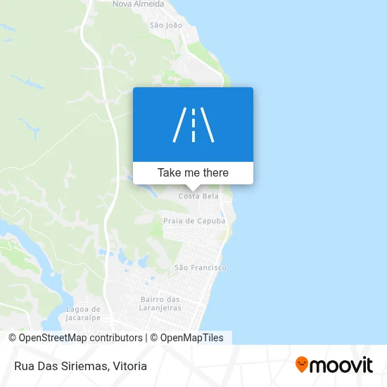 Rua Das Siriemas map