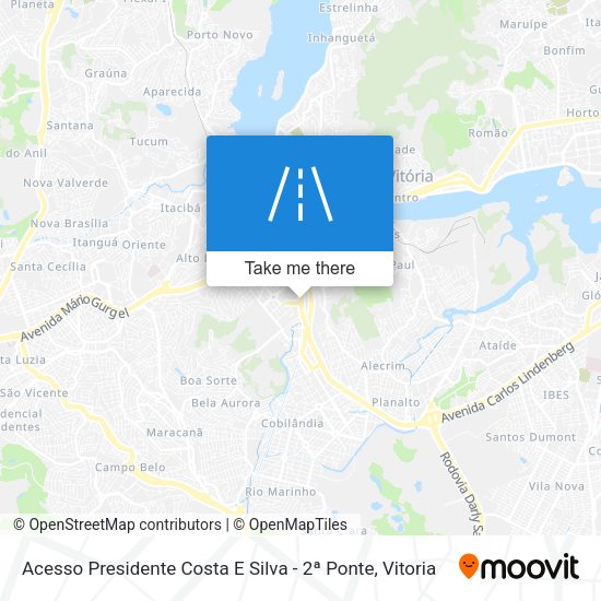 Acesso Presidente Costa E Silva - 2ª Ponte map