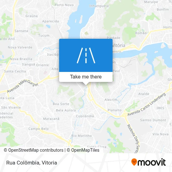 Rua Colômbia map