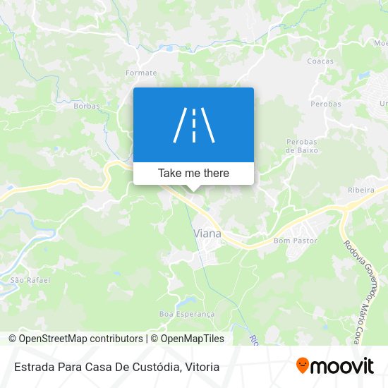 Estrada Para Casa De Custódia map