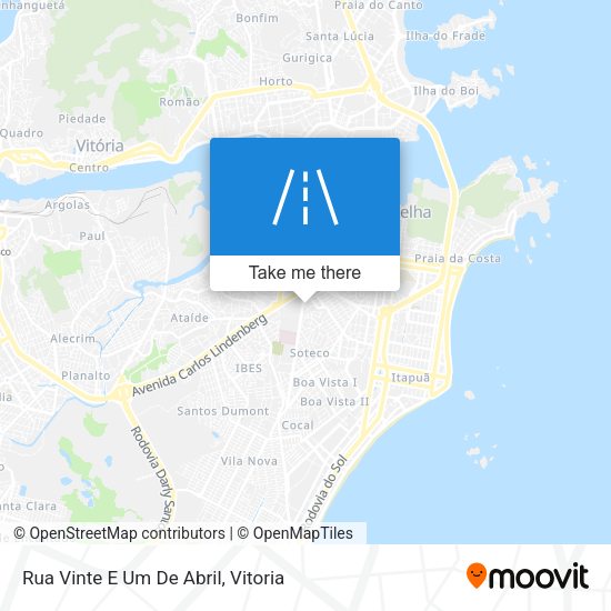 Rua Vinte E Um De Abril map