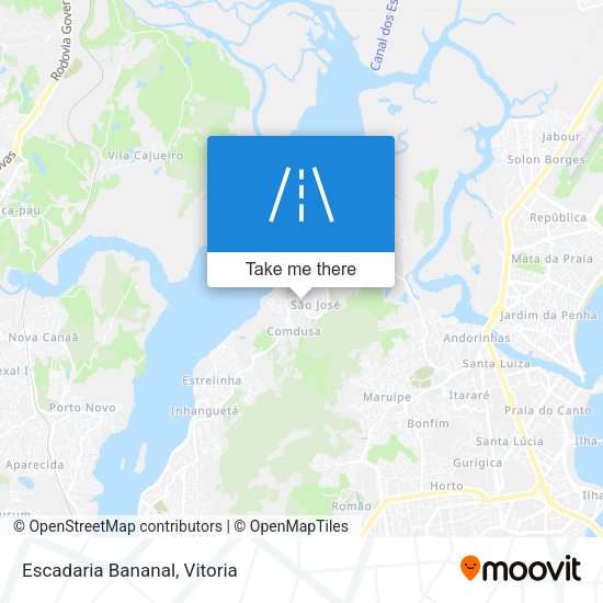 Escadaria Bananal map