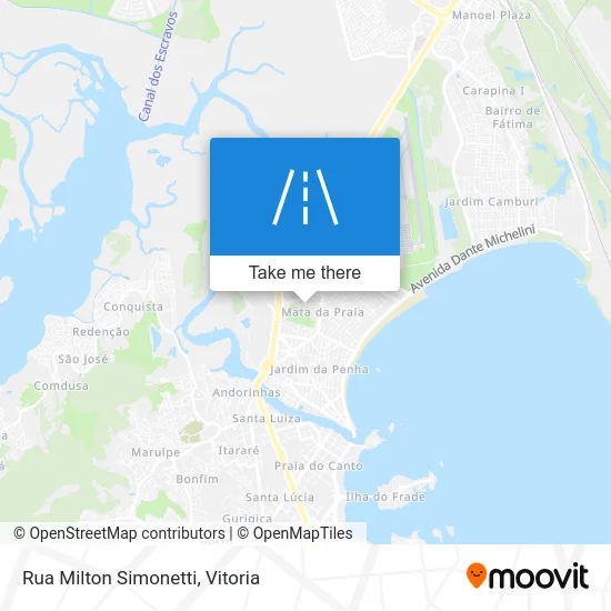 Rua Milton Simonetti map