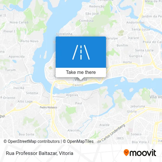 Rua Professor Baltazar map