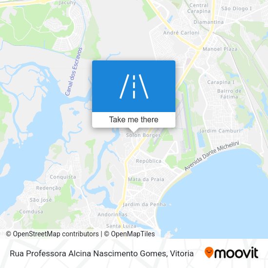 Rua Professora Alcina Nascimento Gomes map