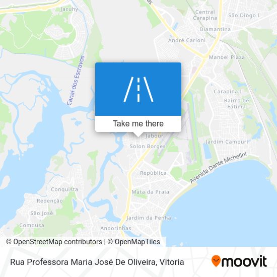 Rua Professora Maria José De Oliveira map