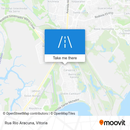 Rua Rio Aracuna map