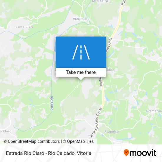 Estrada Rio Claro - Rio Calcado map