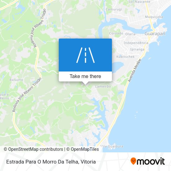Estrada Para O Morro Da Telha map