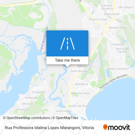 Rua Professora Idalina Lopes Marangoni map