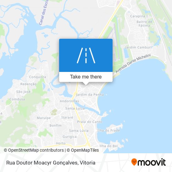 Rua Doutor Moacyr Gonçalves map