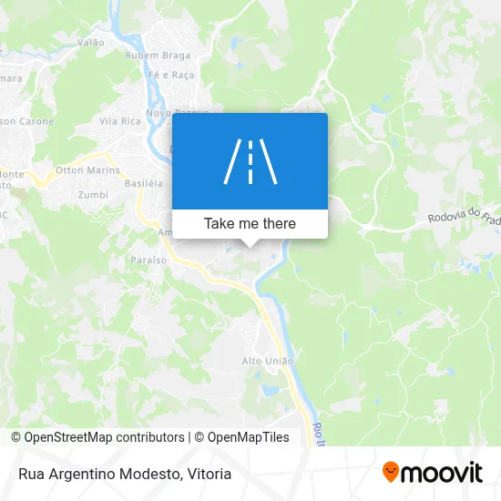 Rua Argentino Modesto map