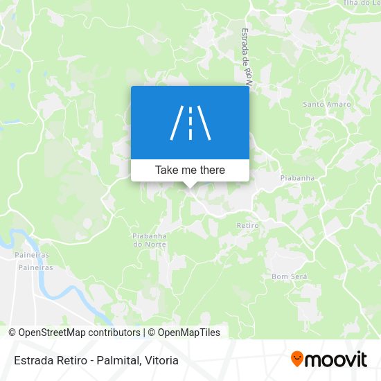 Estrada Retiro - Palmital map