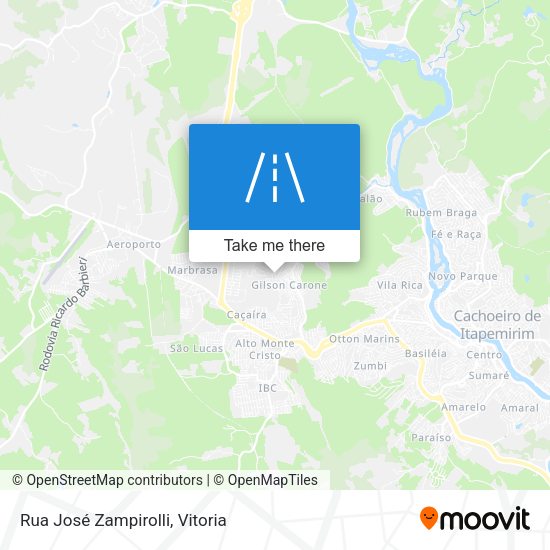 Rua José Zampirolli map