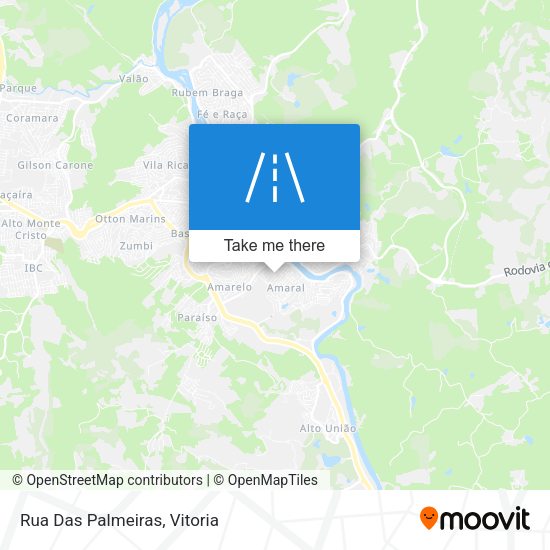Rua Das Palmeiras map