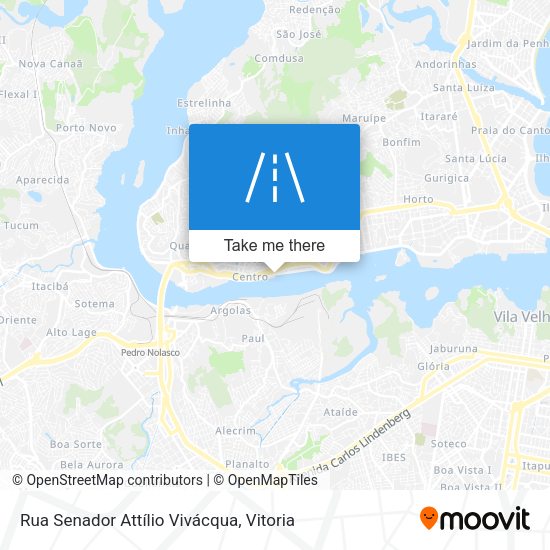 Rua Senador Attílio Vivácqua map