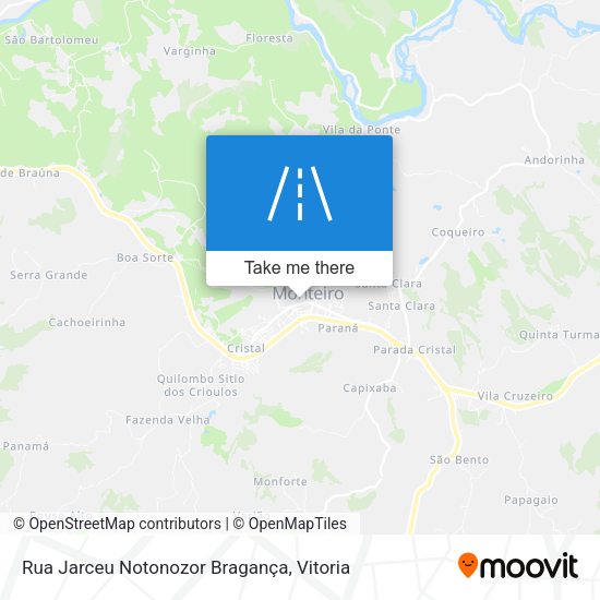 Rua Jarceu Notonozor Bragança map