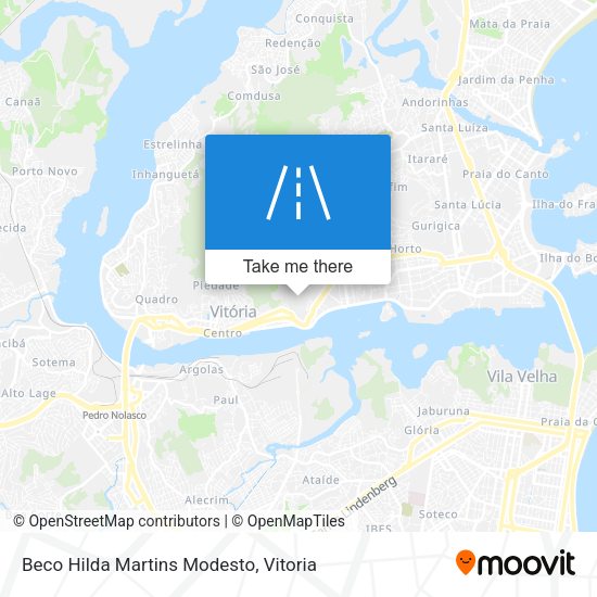 Beco Hilda Martins Modesto map