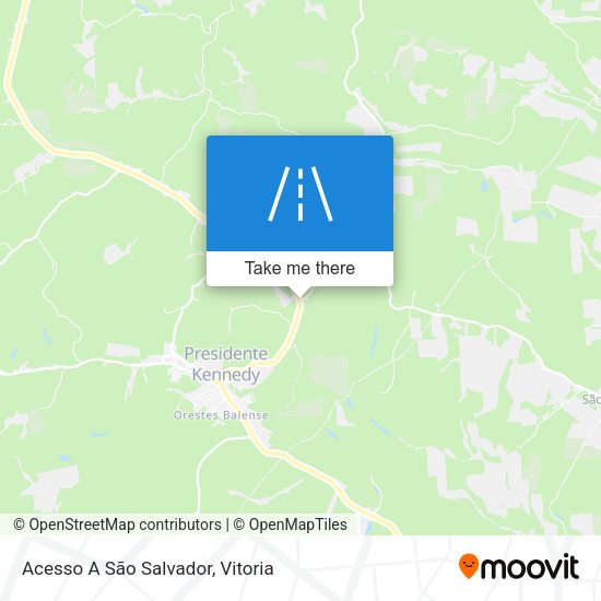 Acesso A São Salvador map