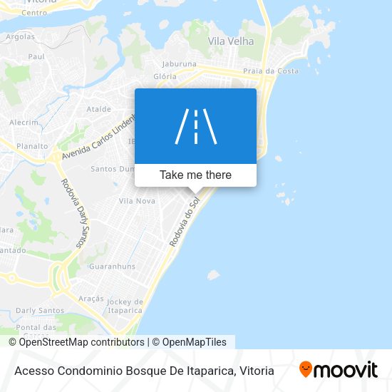 Acesso Condominio Bosque De Itaparica map