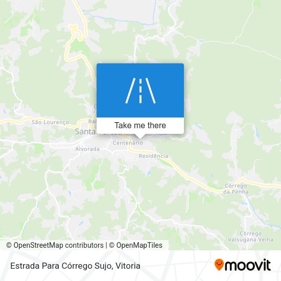 Estrada Para Córrego Sujo map