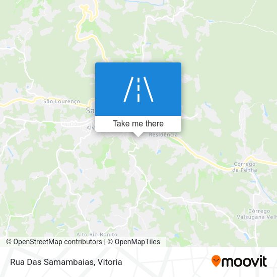 Rua Das Samambaias map