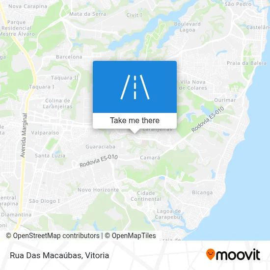 Rua Das Macaúbas map
