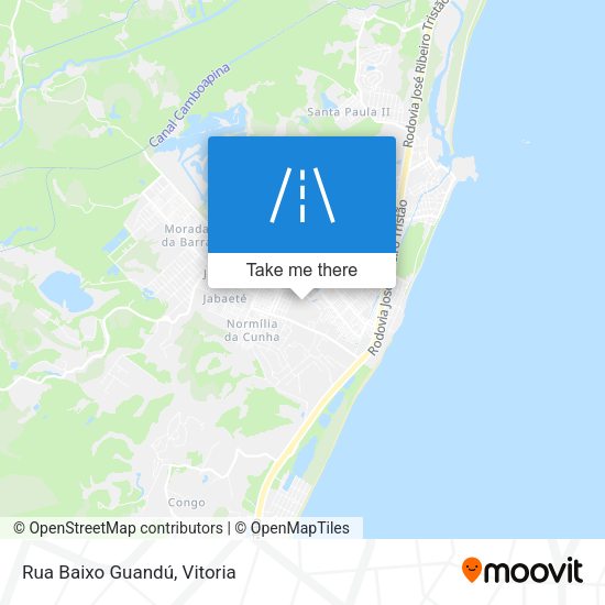 Rua Baixo Guandú map
