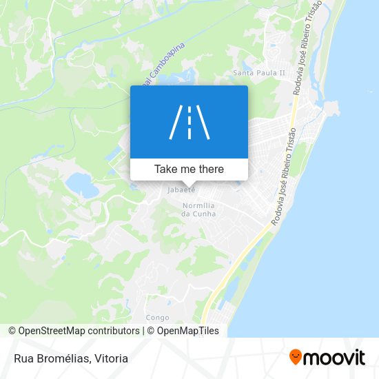 Rua Bromélias map