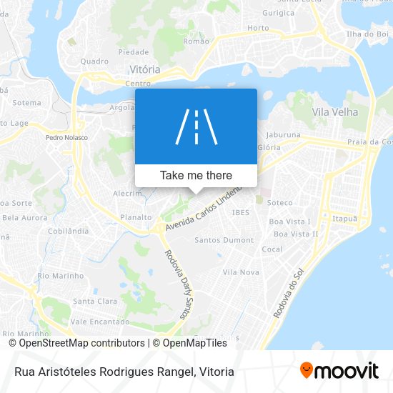 Rua Aristóteles Rodrigues Rangel map
