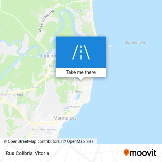 Rua Colibris map