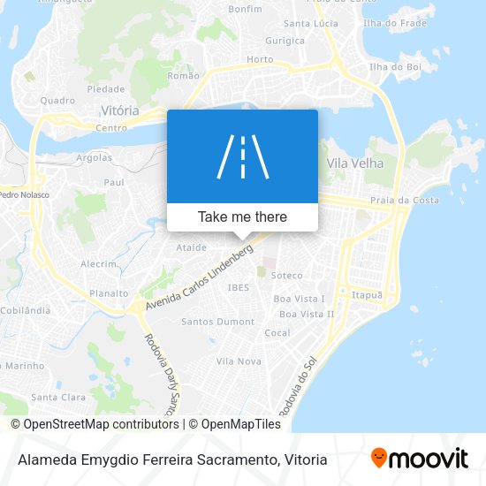 Alameda Emygdio Ferreira Sacramento map