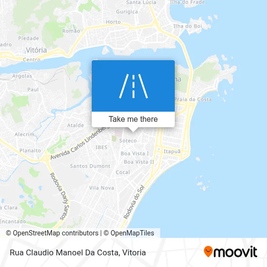 Rua Claudio Manoel Da Costa map