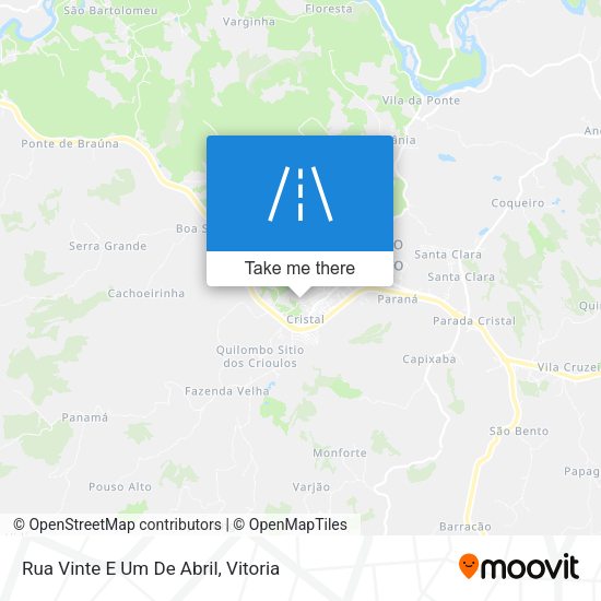 Rua Vinte E Um De Abril map