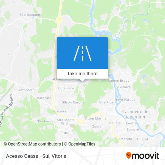 Acesso Ceasa - Sul map